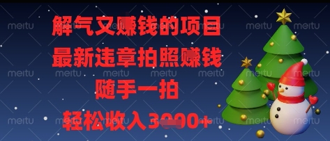 解气又挣钱的项目，最新违章拍照挣钱，随手一拍，轻松收入多张【揭秘】-一起创业