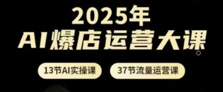 2025年AI爆店运营大课，13节AI实操课+37节流量运营课-一起创业