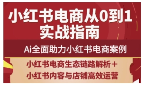 2025小红书电商全链路运营，Ai全面助力小红书电商案例-一起创业