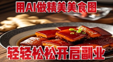 用AI做精美美食图，无需专业设备拍摄，轻轻松松开启副业-一起创业