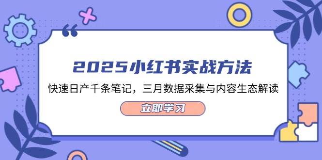 2025小红书实战方法，快速日产千条笔记，三月数据采集与内容生态解读-一起创业