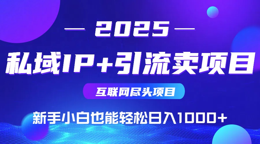 私域IP+卖项目，普通人小白也能轻松实现日入1000+-一起创业
