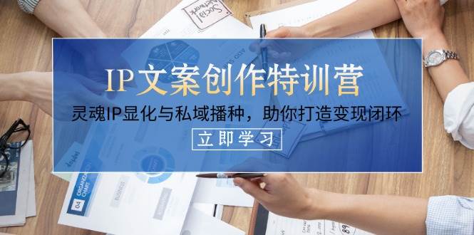 IP文案创作特训营，灵魂IP显化与私域播种，助你打造变现闭环(14节课)-一起创业
