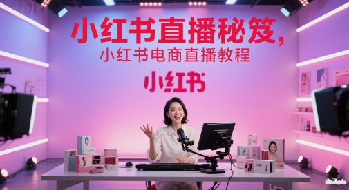 小红书直播秘笈，小红书电商直播教程-一起创业