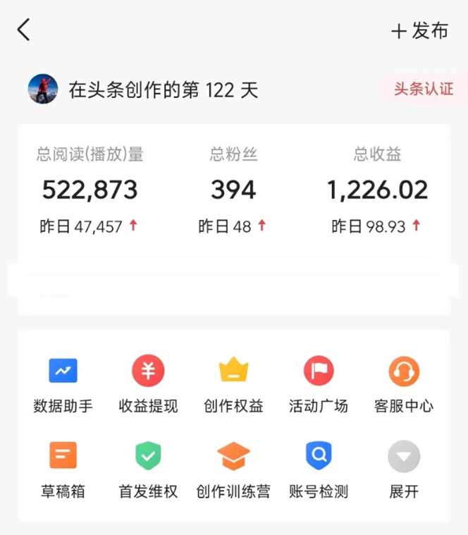 图片[2]-头条号托管躺赚项目，长期稳定，可做五年，每天十分钟，收益几百块-一起创业