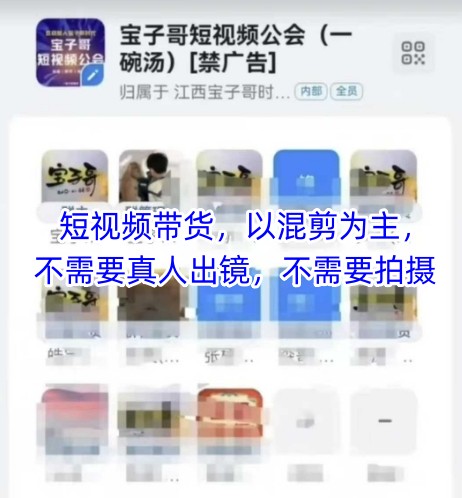 宝子哥头部团队短视频带货，以混剪为主，不需要真人出镜，不需要拍摄-一起创业