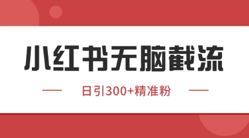 小红书只要你有同行就能获客，独家野路子获客玩法，暴力截流【揭秘】-一起创业