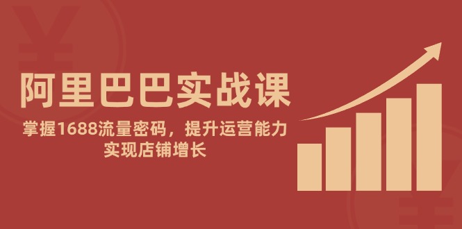 阿里巴巴实战课：掌握1688流量密码，提升运营能力，实现店铺增长-一起创业