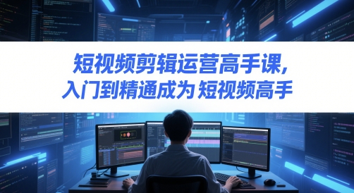 短视频剪辑运营高手课，入门到精通成为短视频高手-一起创业