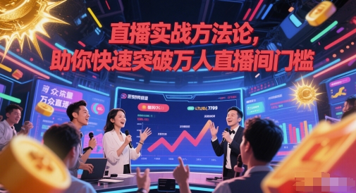 直播实战方法论，助你快速突破万人直播间门槛-一起创业