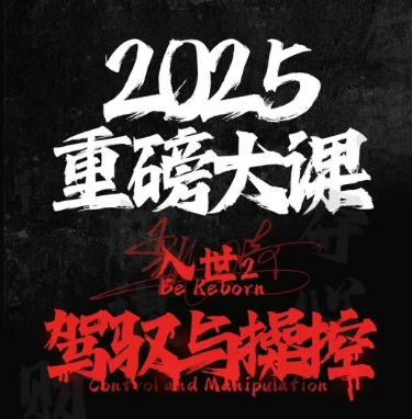2025重磅大课，入世2，驾驭与控制-一起创业