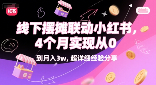 线下摆摊联动小红书，4 个月实现从 0 到月入3w，超详细经验分享-一起创业
