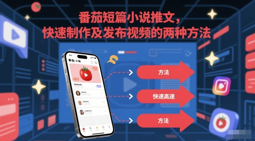 番茄短篇小说推文，快速制作及发布视频的两种方法-一起创业