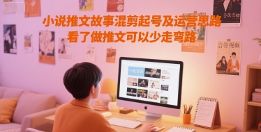 小说推文故事混剪起号及运营思路，看了做推文可以少走弯路-一起创业