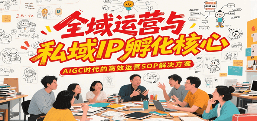 全域运营与私域IP孵化核心，AIGC时代的高效运营SOP解决方案-一起创业
