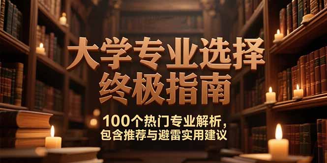 付费文：大学专业选择终极指南,100个热门专业解析,包含推荐与避雷实用建议-一起创业