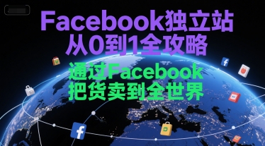 Facebook独立站从0到1全攻略，通过FacebboK把货卖到全世界-一起创业