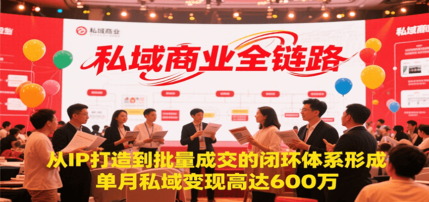 私域商业全链路，从IP打造到批量成交的闭环体系形成，单月私域变现600万-一起创业