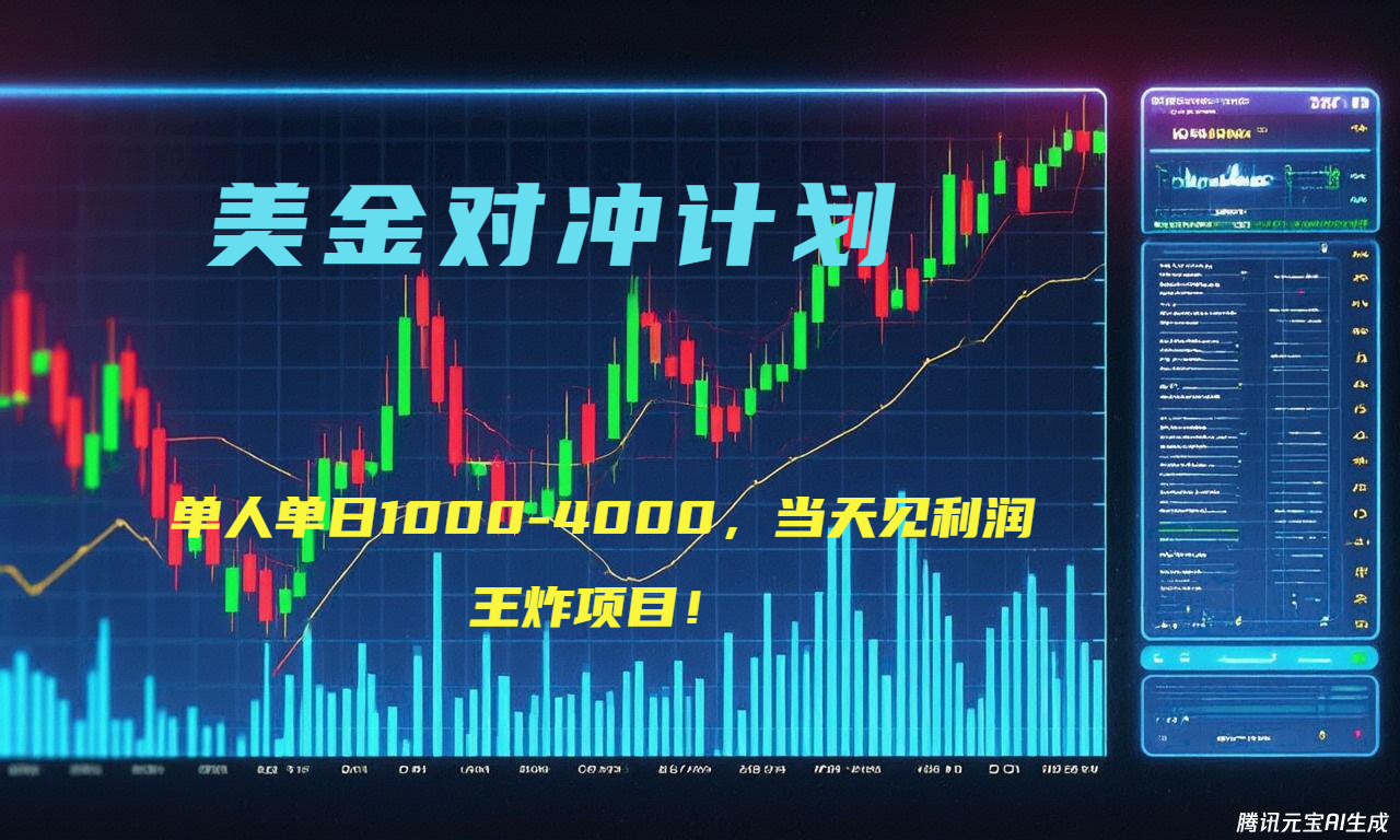 2025年最暴力项目“美金先登计划”最新最强对冲战法，每日实际收益1K-4K-一起创业